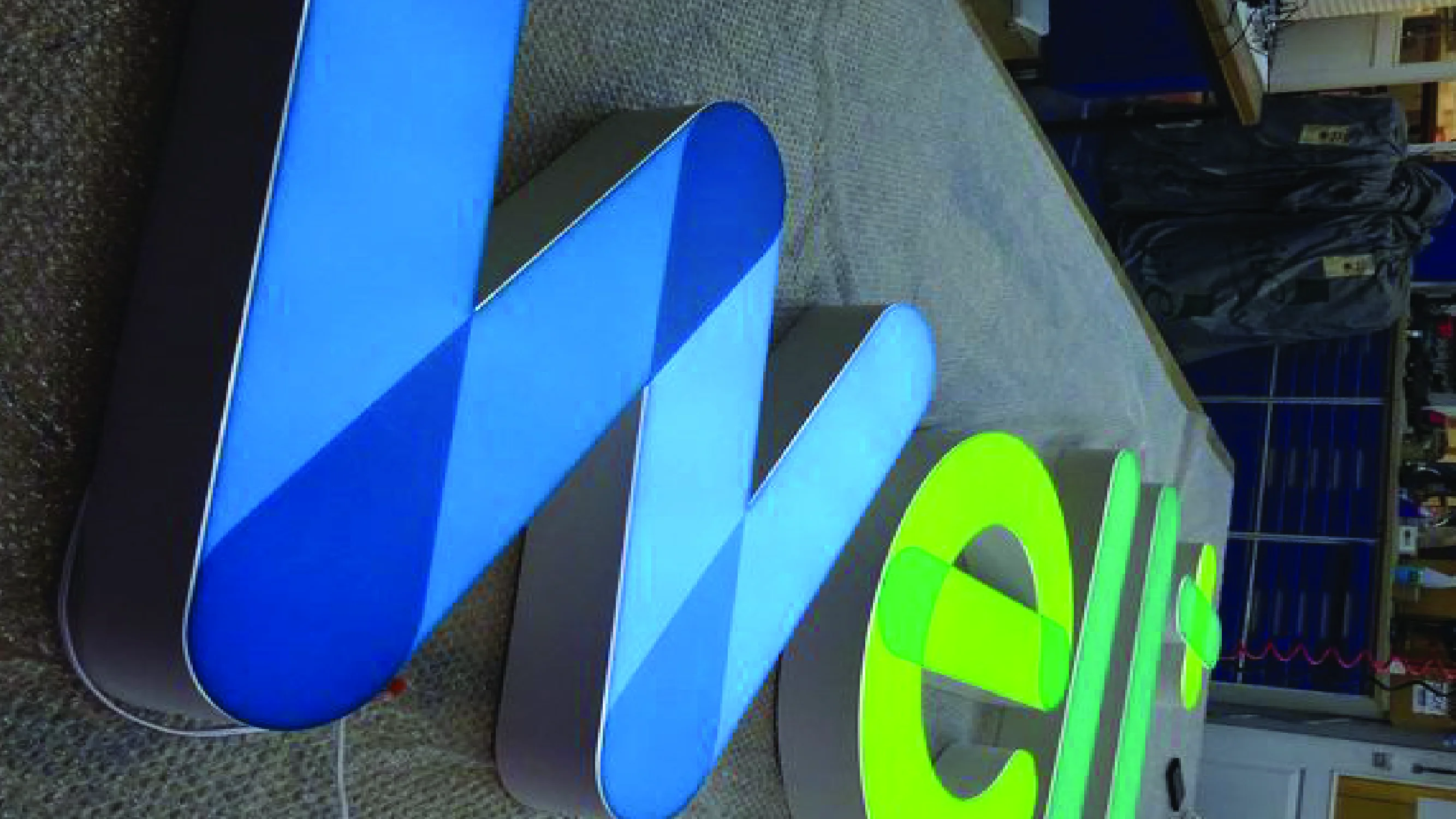Custom 3D acrylic logo wall