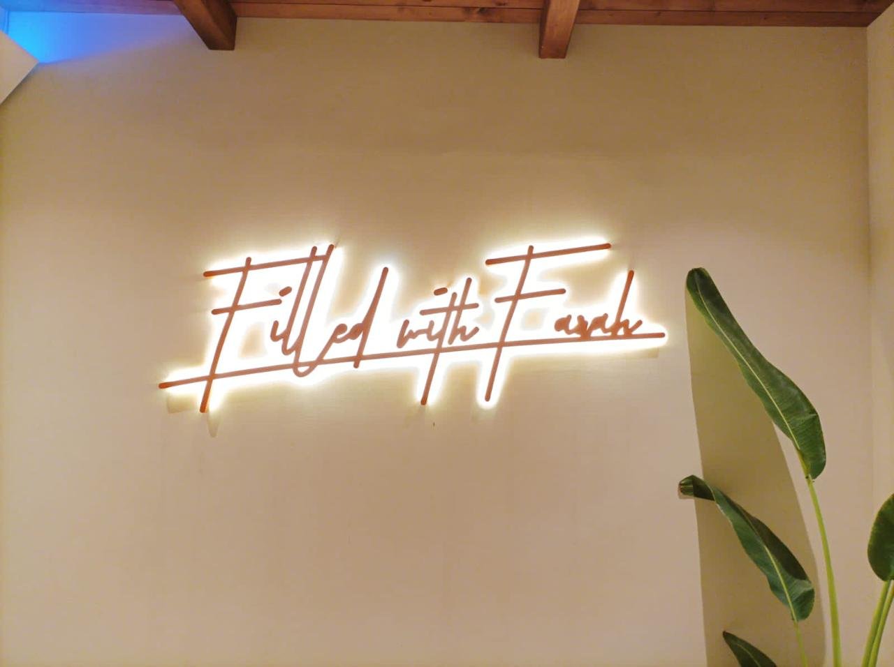 Custom neon signage interior branding