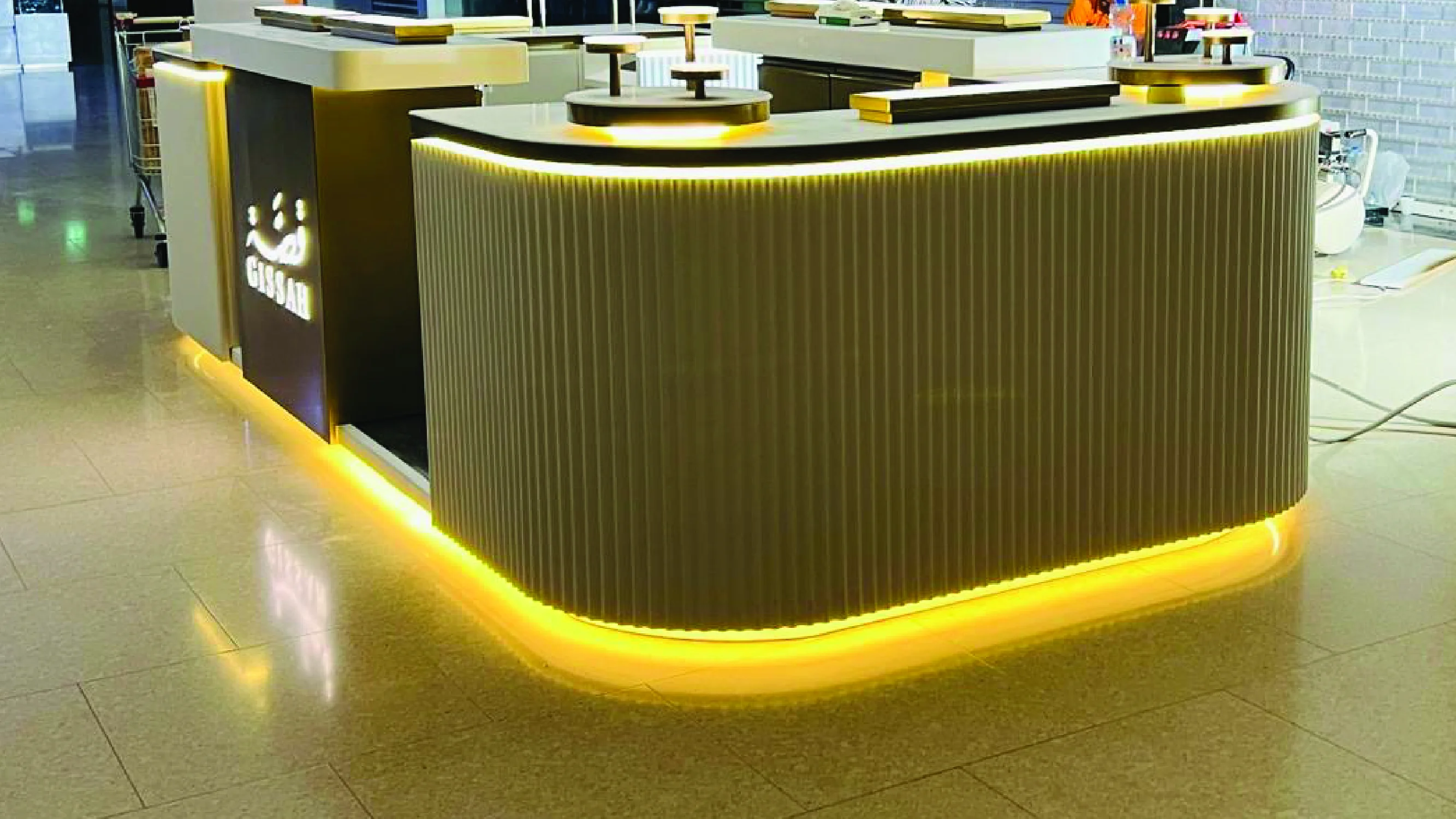 Custom reception counter design