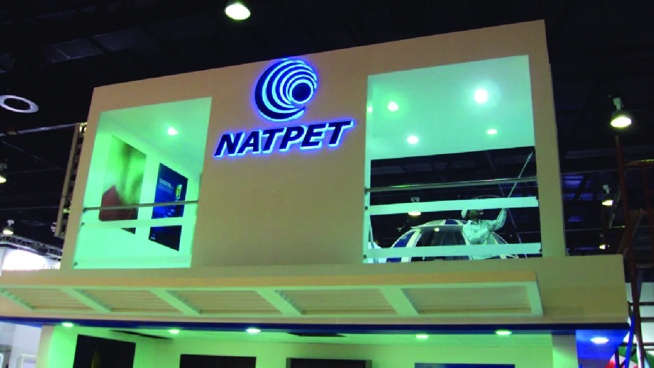 Natpet exhibition booth signage
